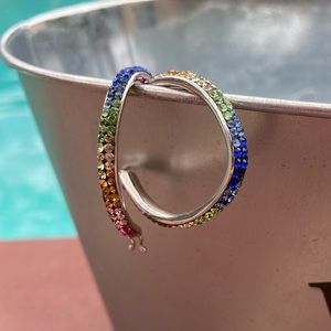 Rainbow studded earrings